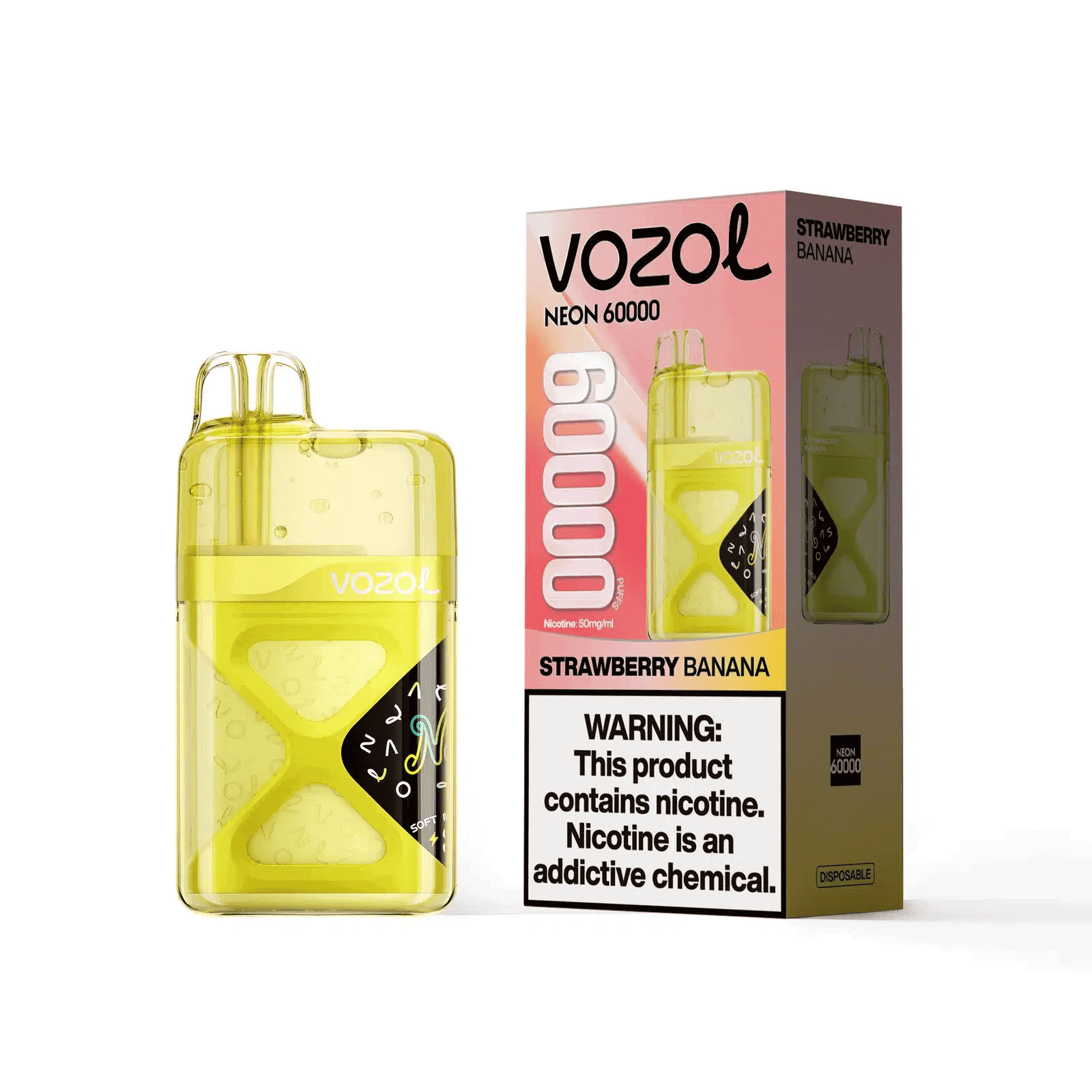 Vozol Neon 60000 Strawberry Banana – Bild 2