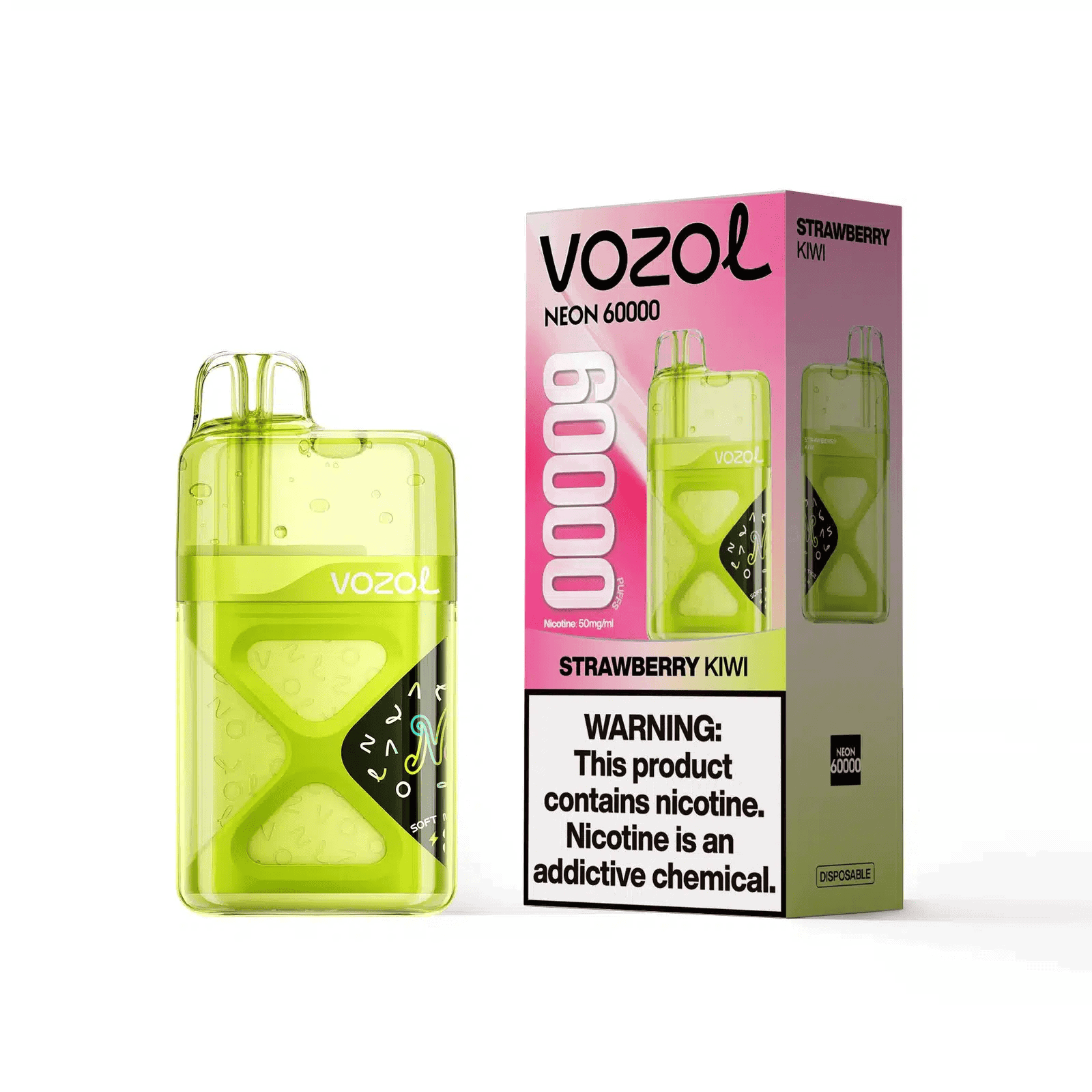 Vozol Neon 60000 Strawberry Kiwi – Bild 2