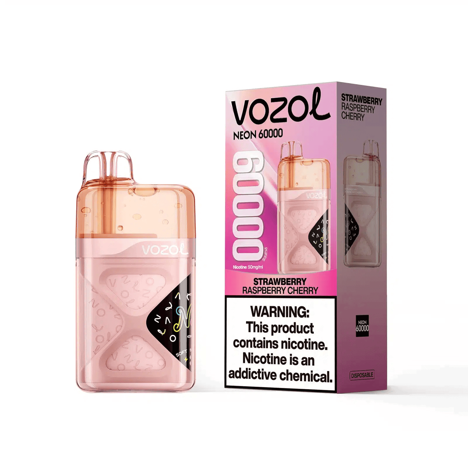 Vozol Neon 60000 Strawberry Raspberry Cherry - Image 2