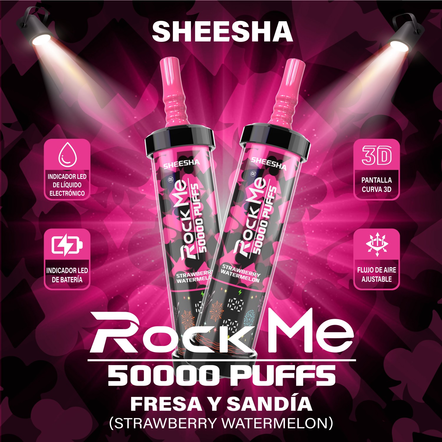 Rock Me Sheesha 50K Strawberry Watermelon