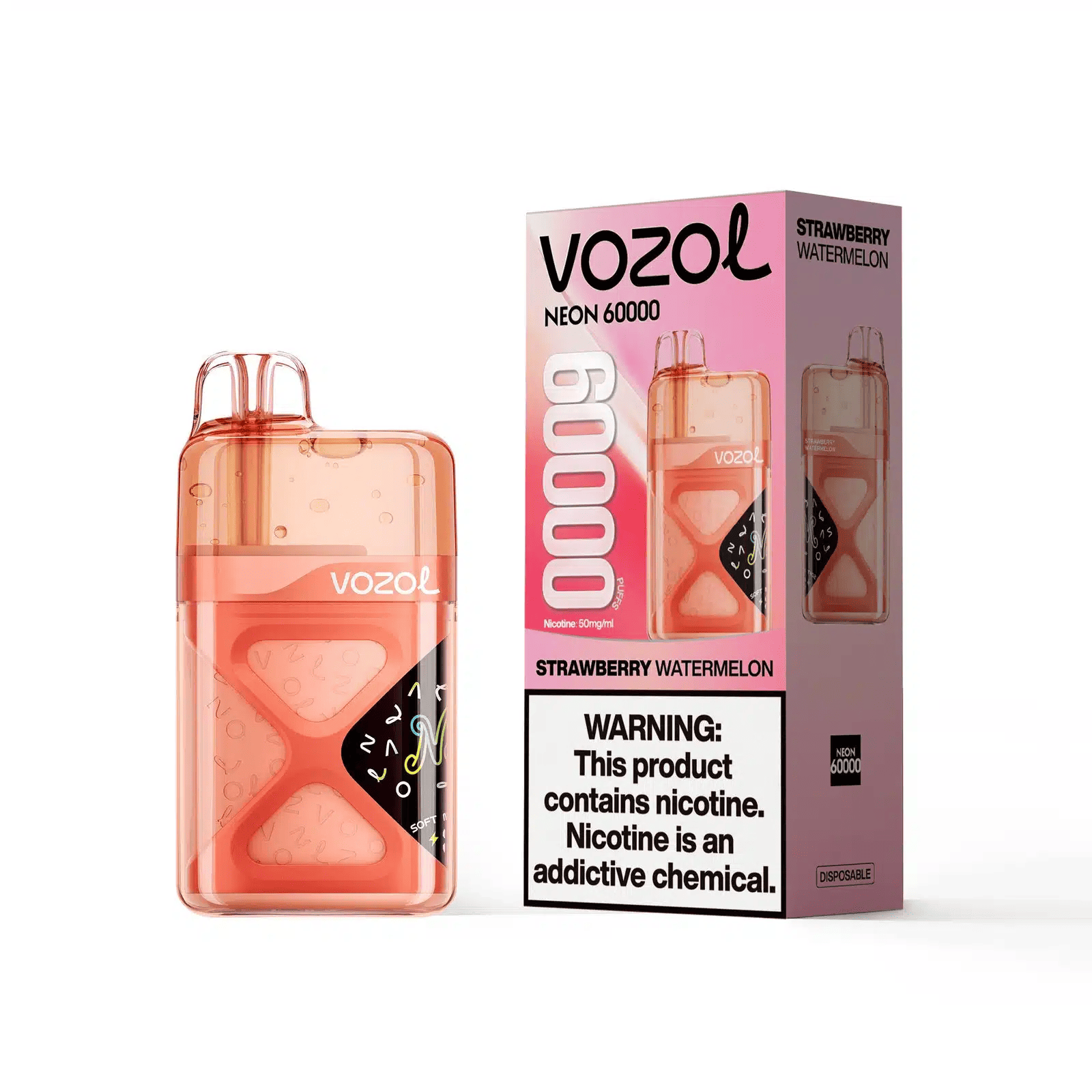 Vozol Neon 60000 Strawberry Watermelon - Image 2