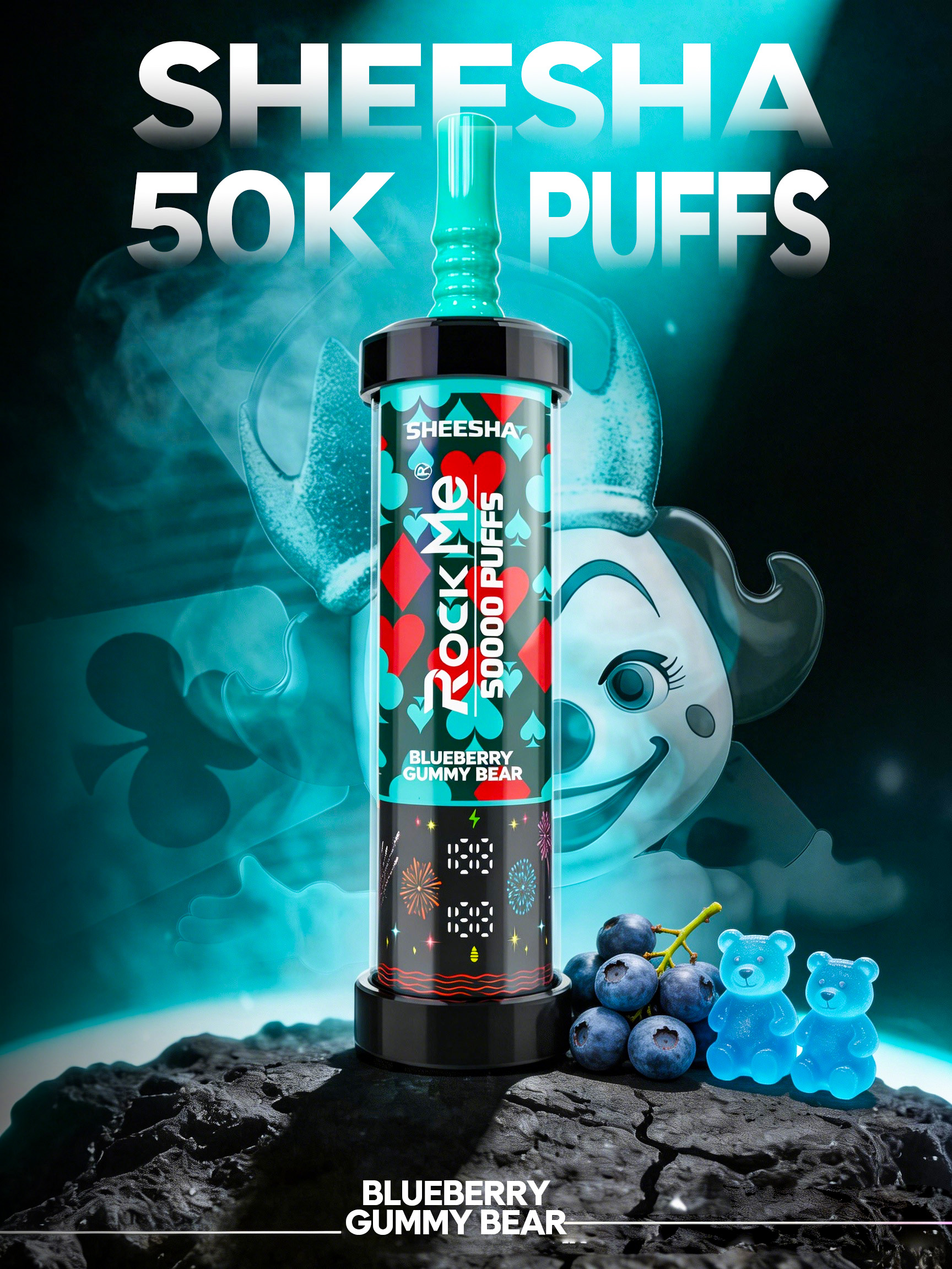 Rock Me Sheesha 50K Blueberry Gummy Bear - immagine 2