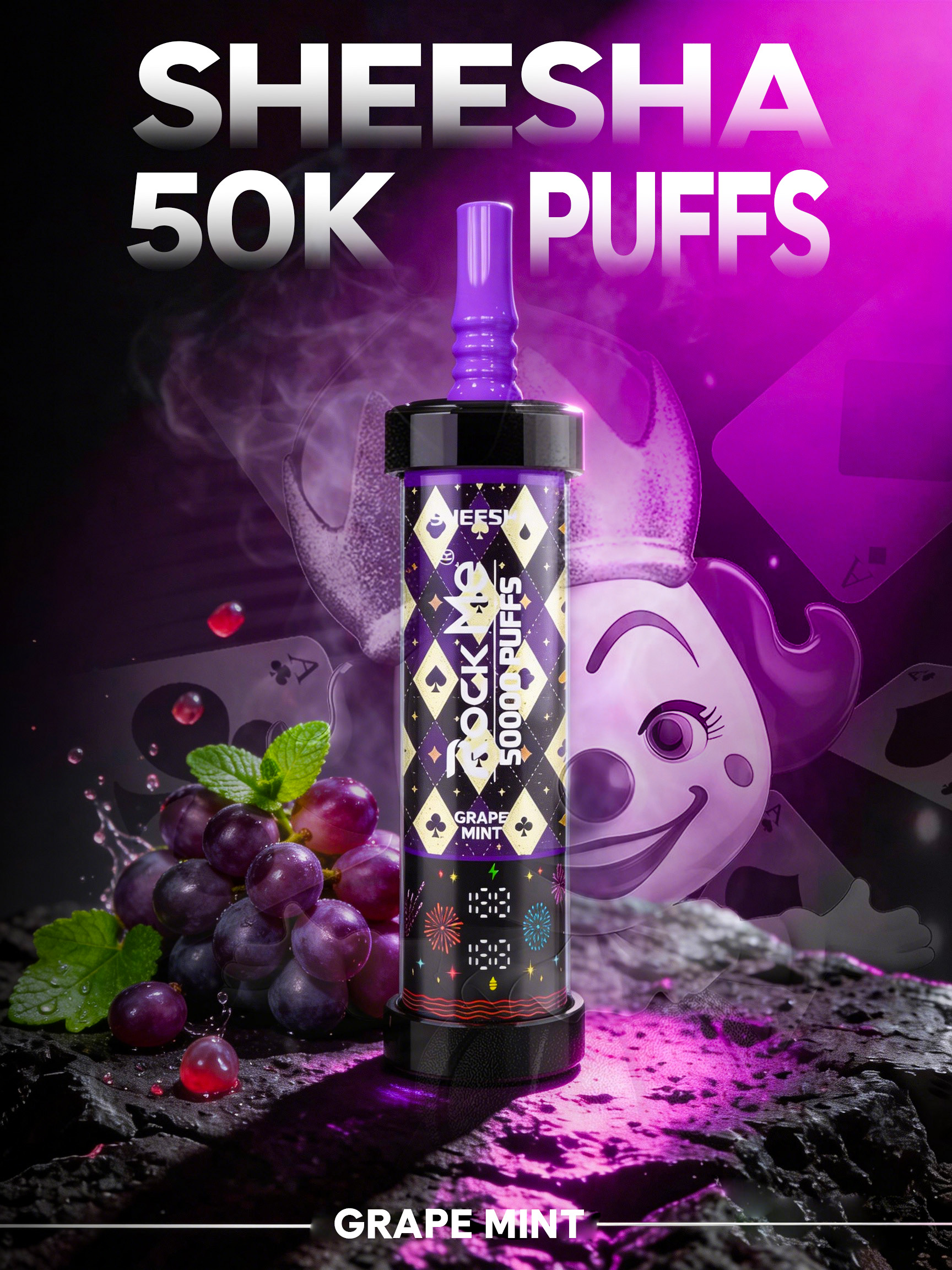 Rock Me Sheesha 50K Grape Mint - Image 2