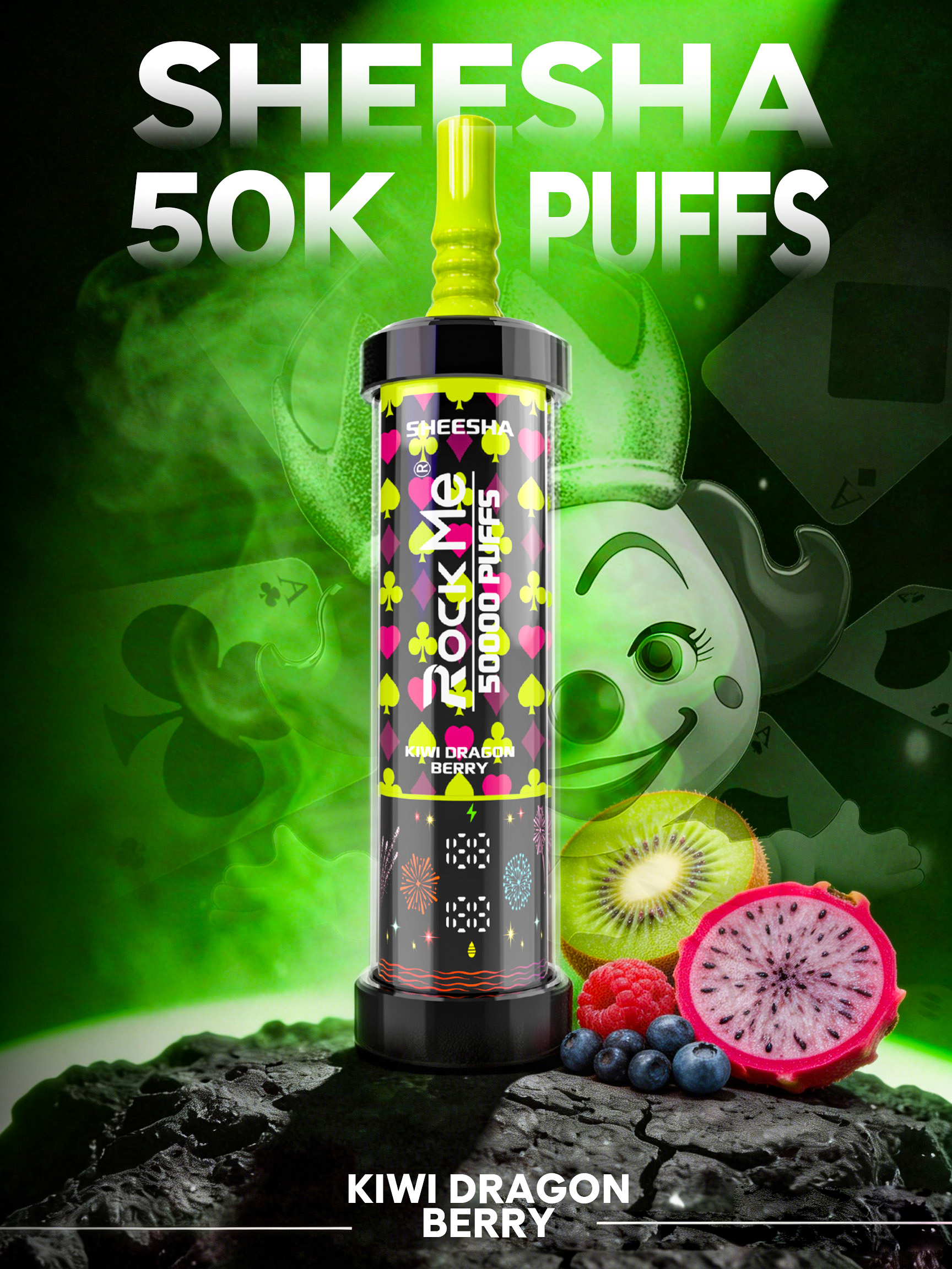 Rock Me Sheesha 50K Kiwi Dragon Berry - immagine 2