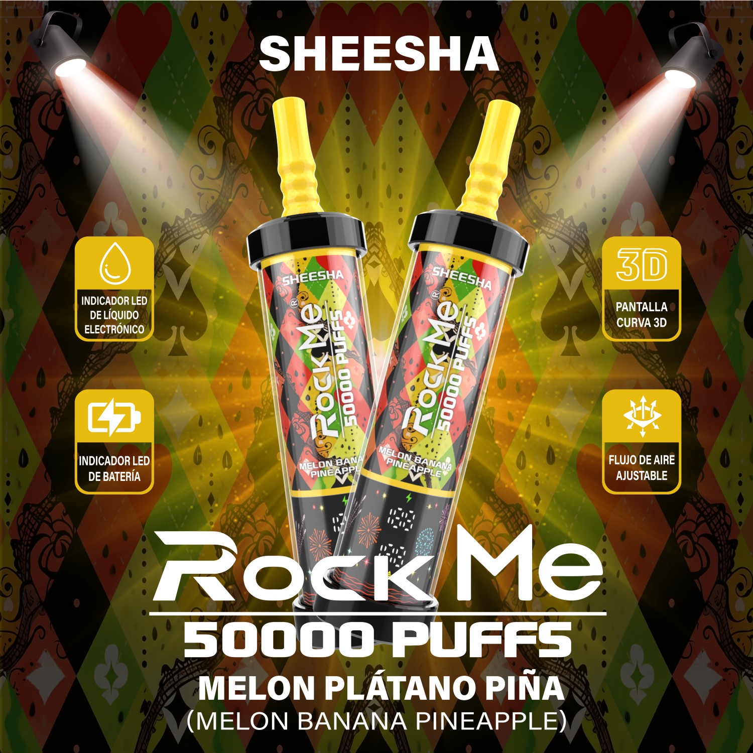 Rock Me Sheesha 50K Melon Banana Pineapple