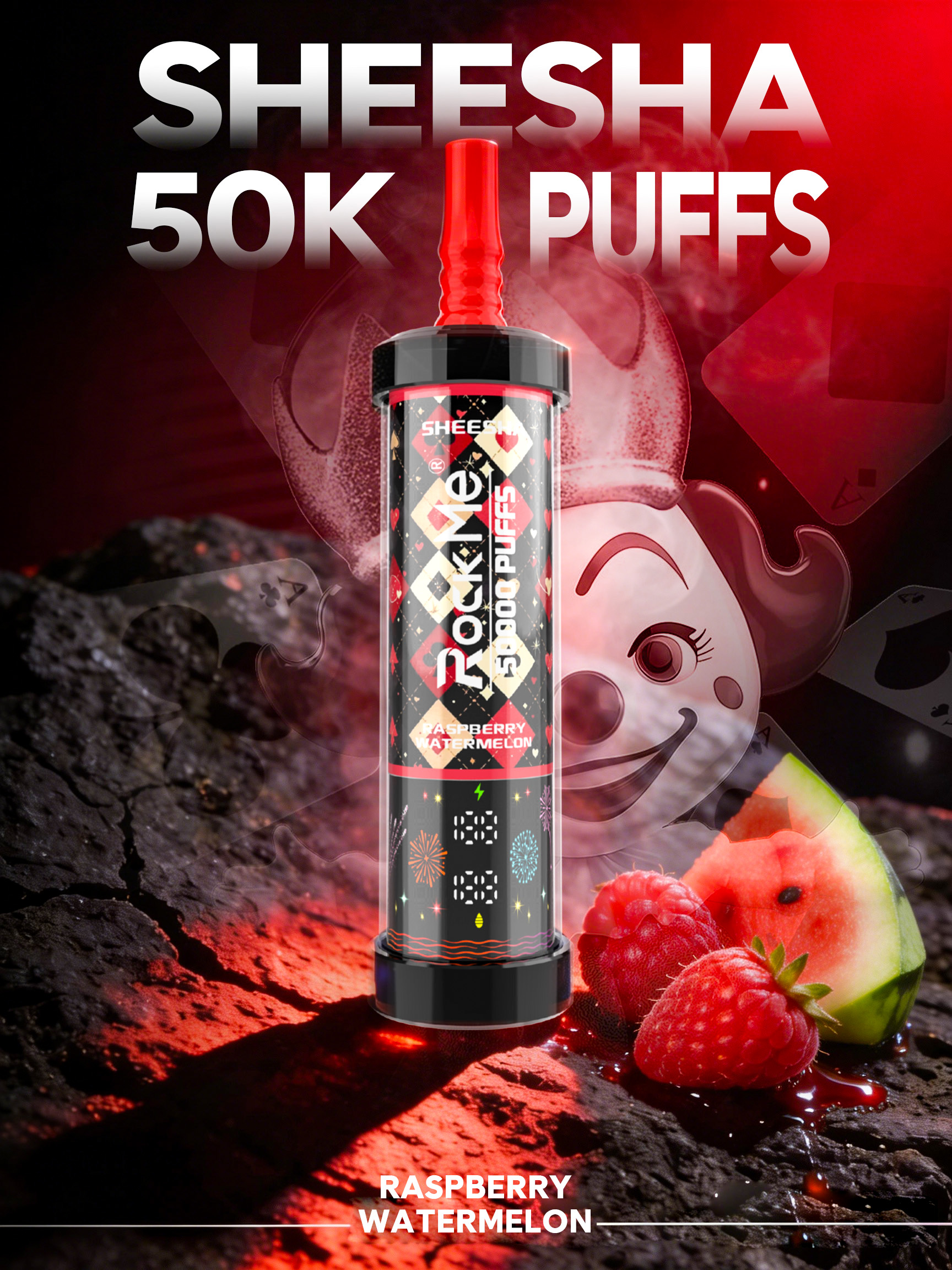 Rock Me Sheesha 50K Raspberry Watermelon - Image 2