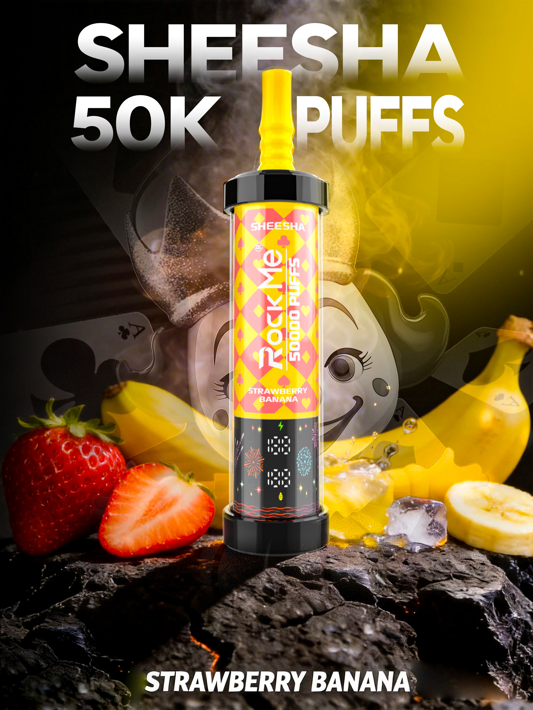 Rock Me Sheesha 50K Strawberry Banana - immagine 2