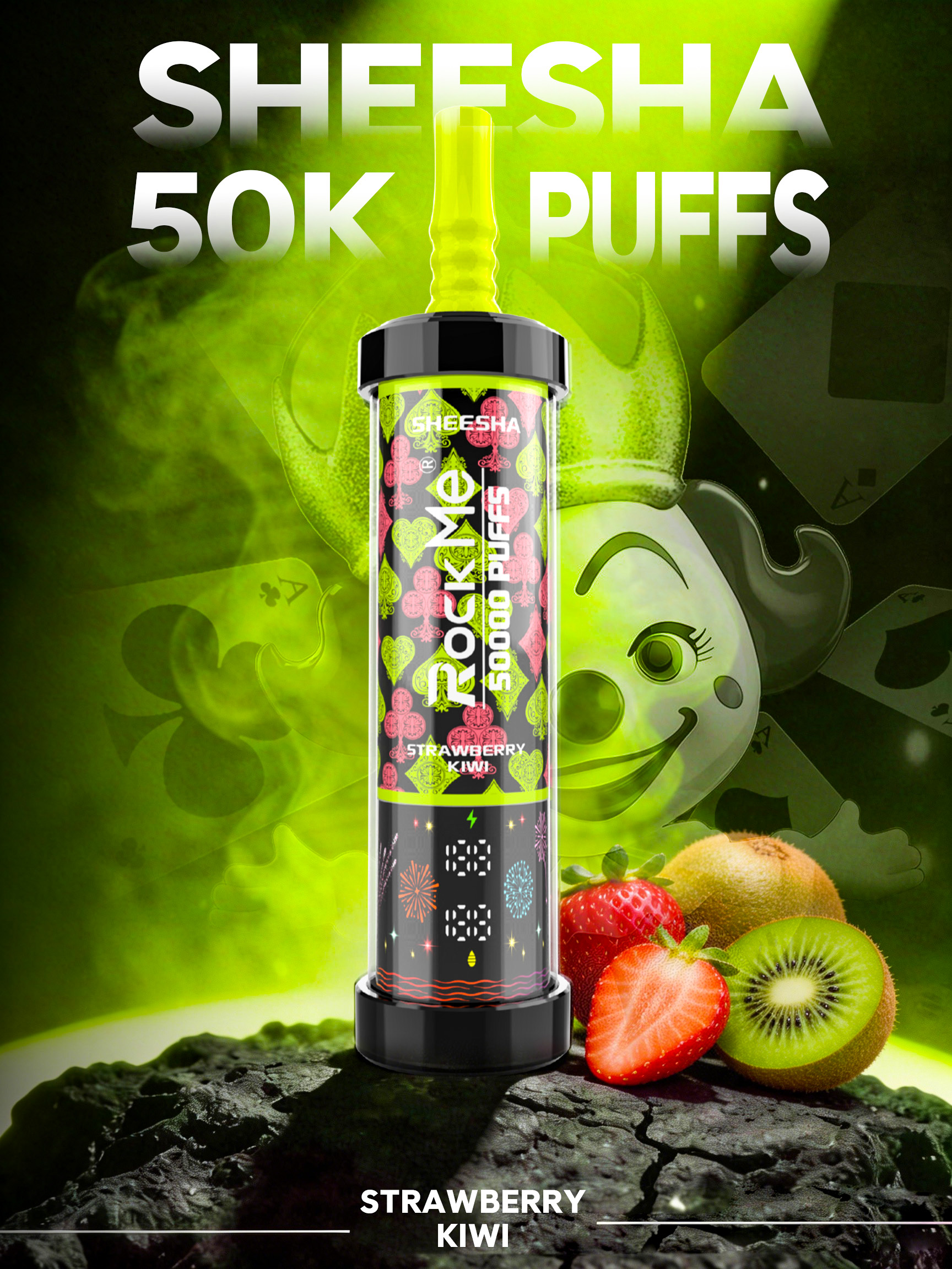 Rock Me Sheesha 50K Strawberry Kiwi – Bild 2