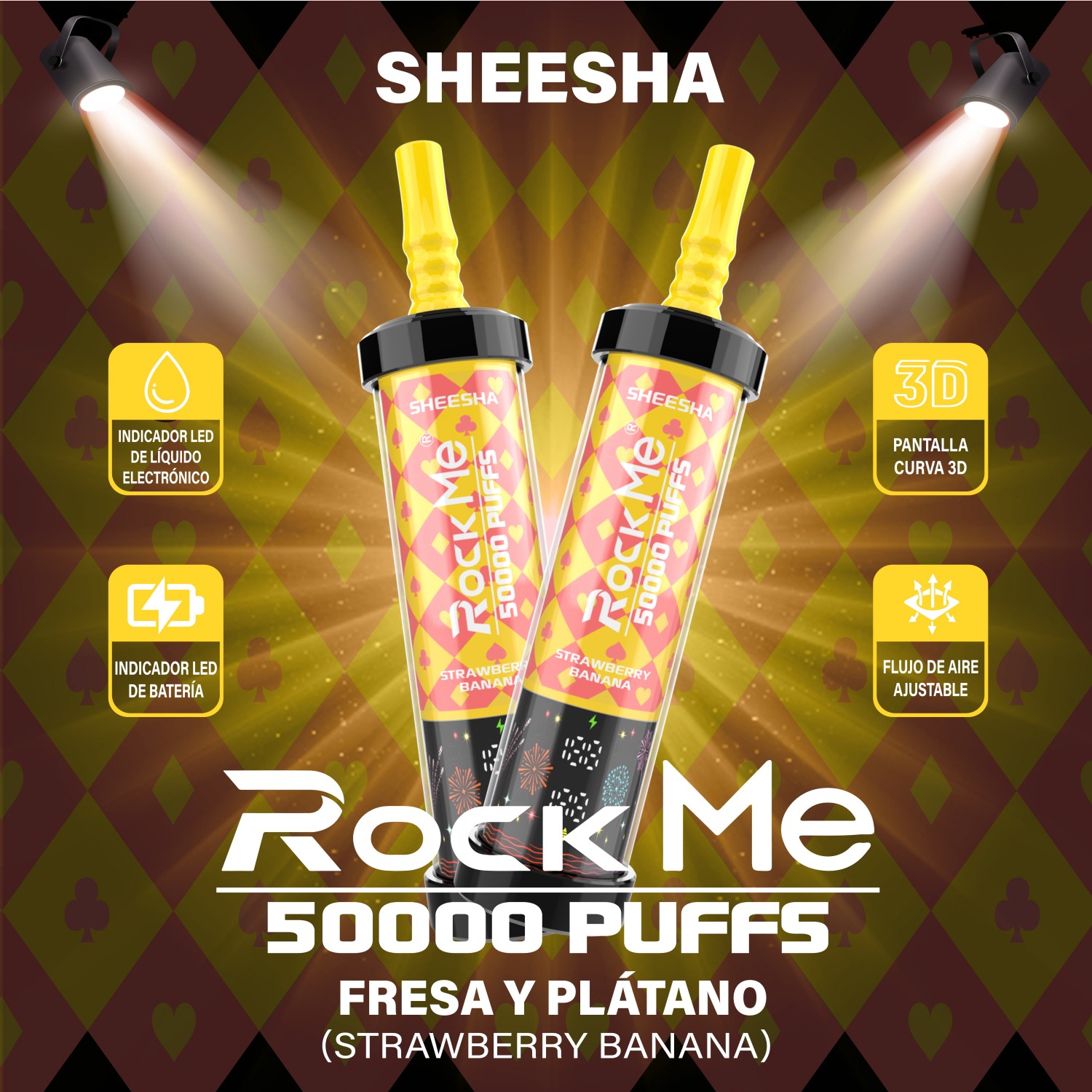 Rock Me Sheesha 50K Strawberry Banana