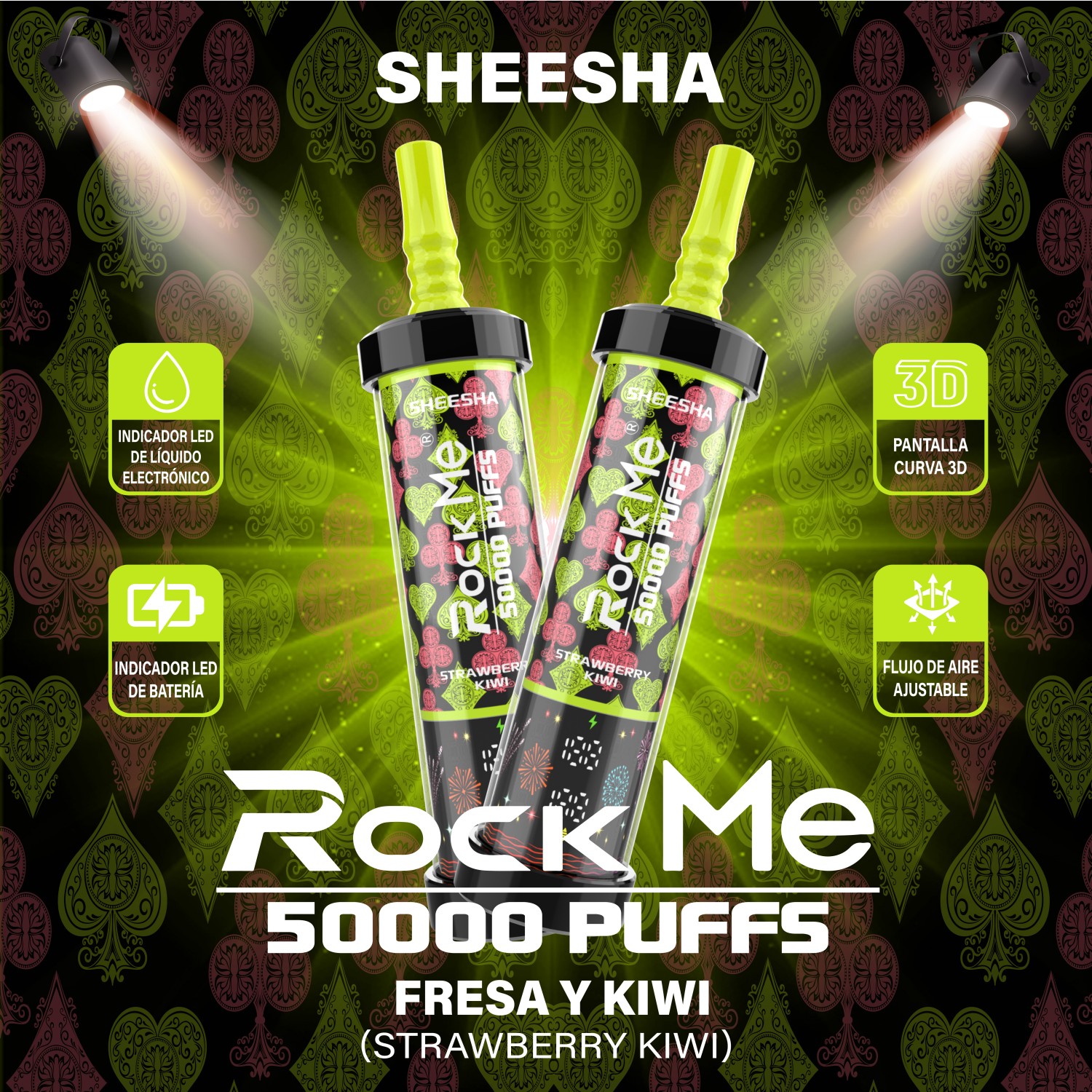 Rock Me Sheesha 50K Strawberry Kiwi