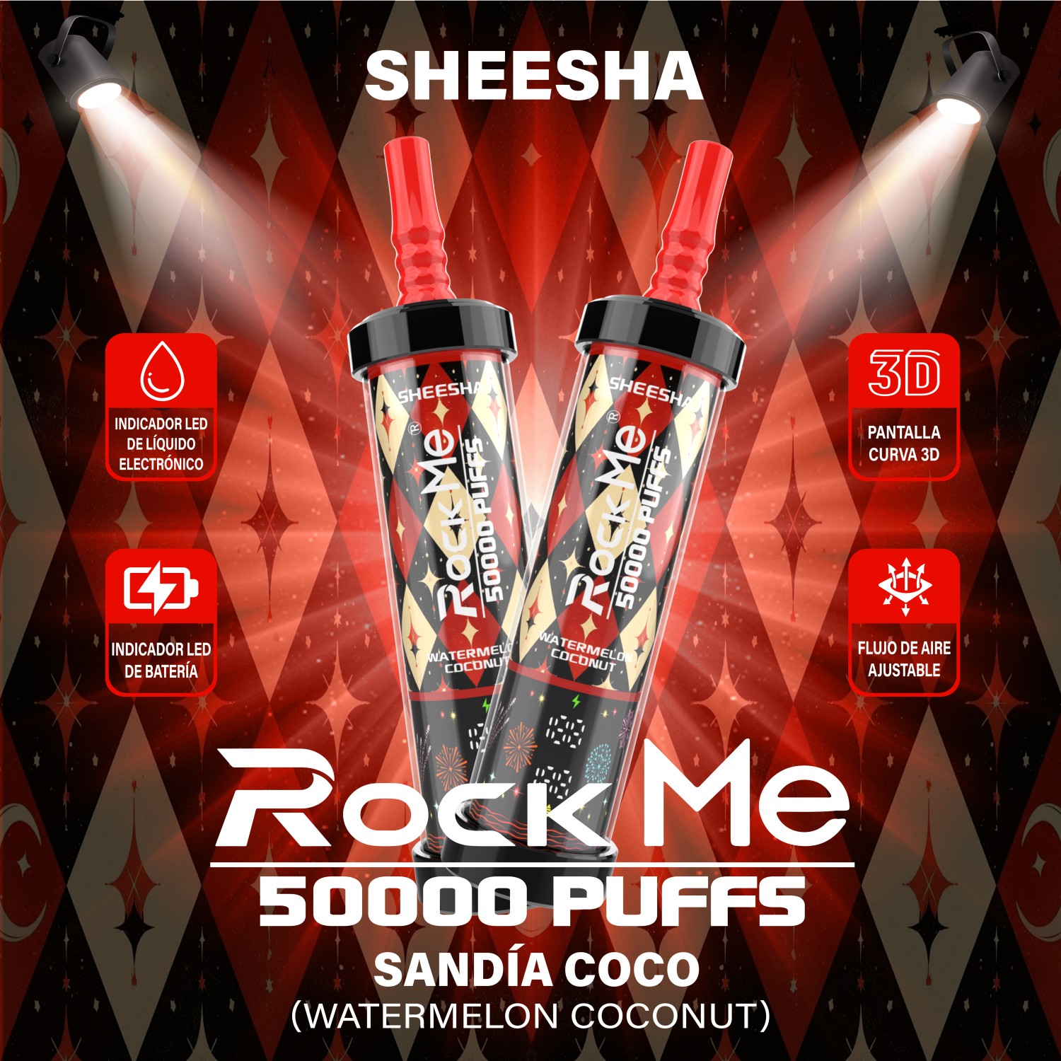 Rock Me Sheesha 50K Watermelon Coconut