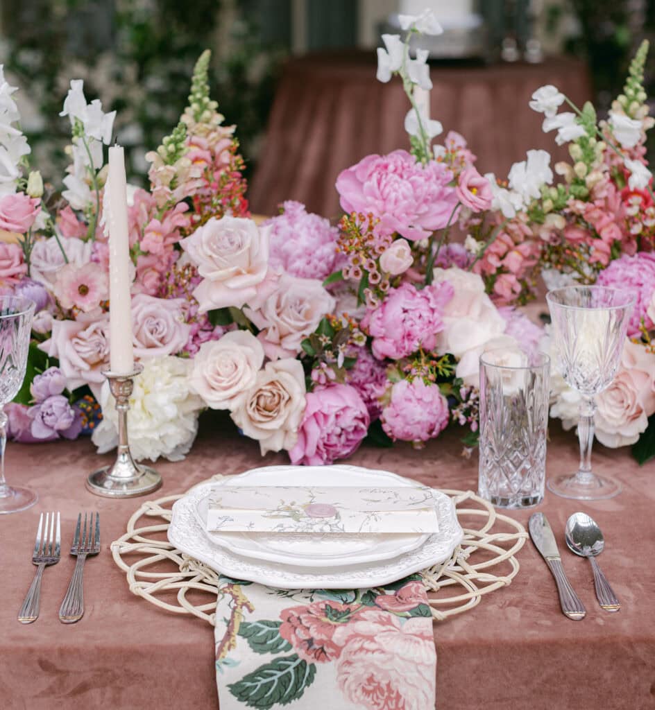 Fairmont Banff Springs wedding reception with romantic candlelight and elegant decor