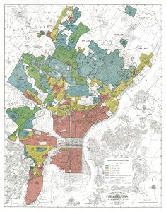A 1937 Home Owners’ Loan Corporation map of Philadelphia.