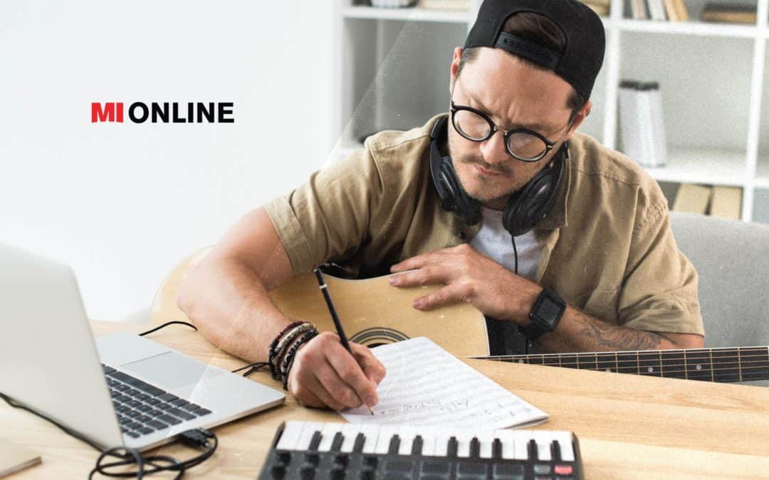 Musician taking notes