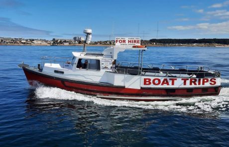 Fishing boat in Moray Firth for charter and trips.