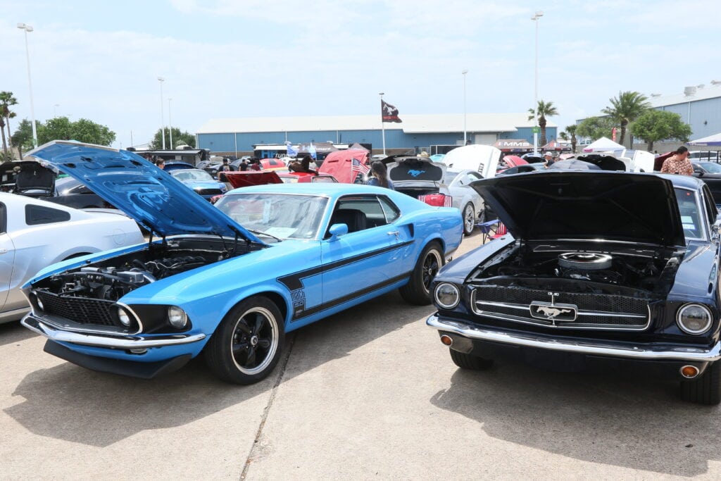 Classic Ford Mustangs at Mustang Week Texas 2026 event.