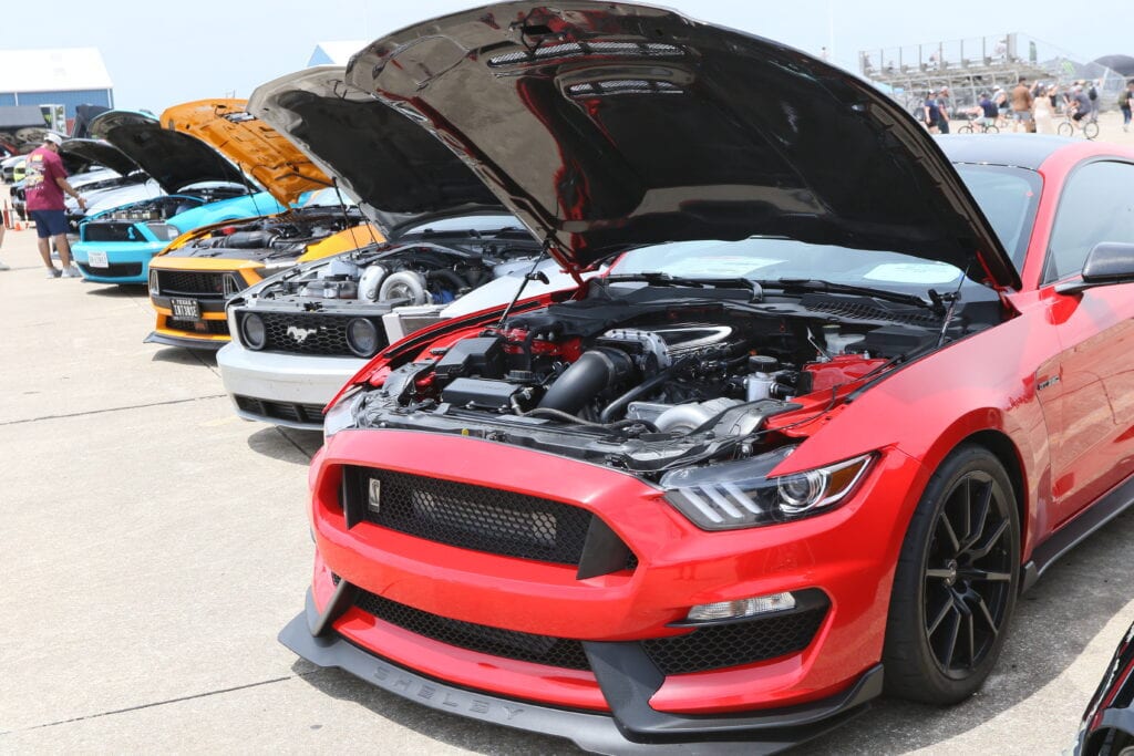 Mustang Week Texas 2026 award-winning cars at the car show.