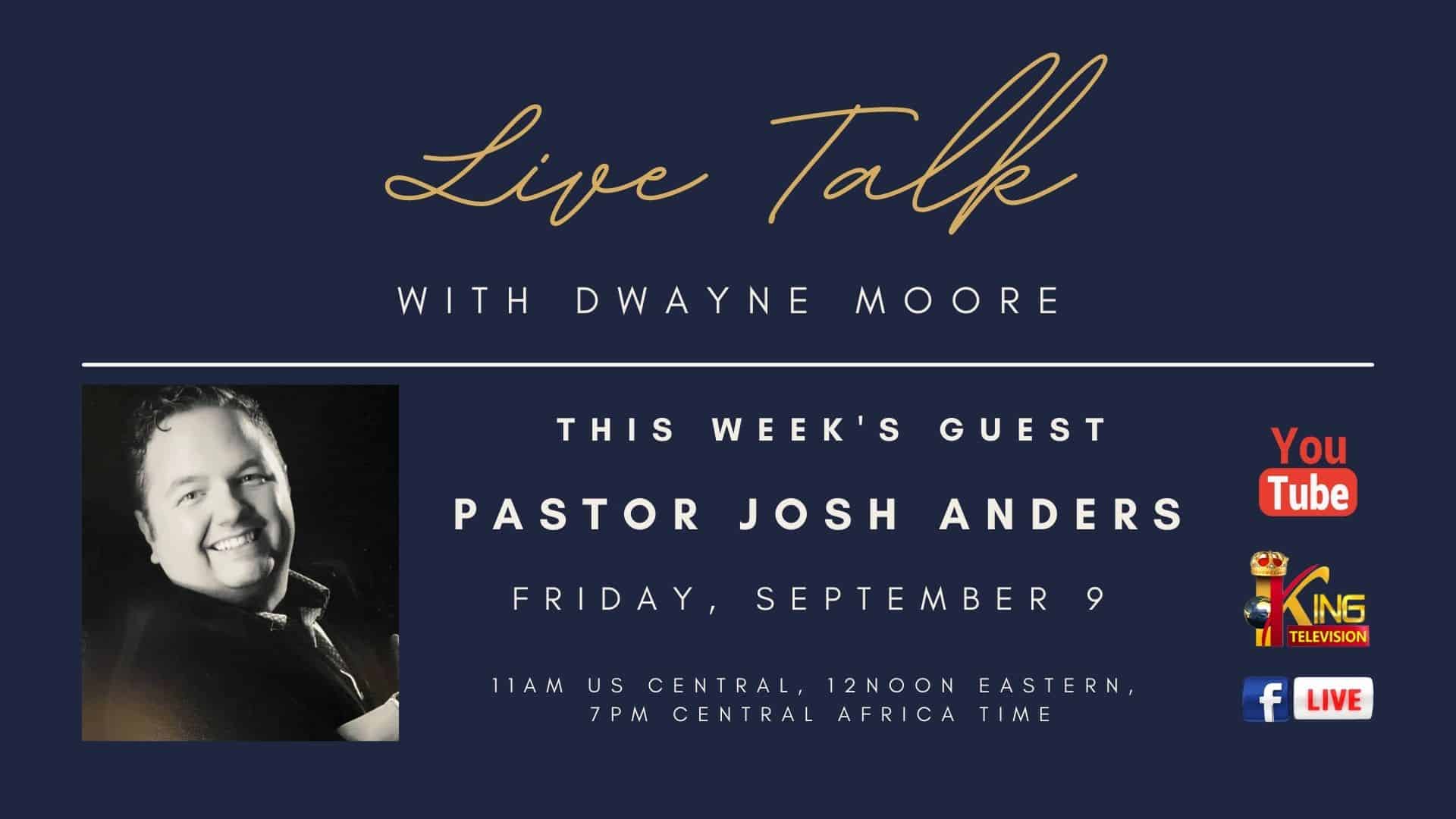 Live Talk episode featuring Pastor Josh Anders on balancing life and ministry.