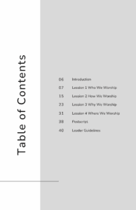 Table of contents for NLW International event, including lessons and guidelines.