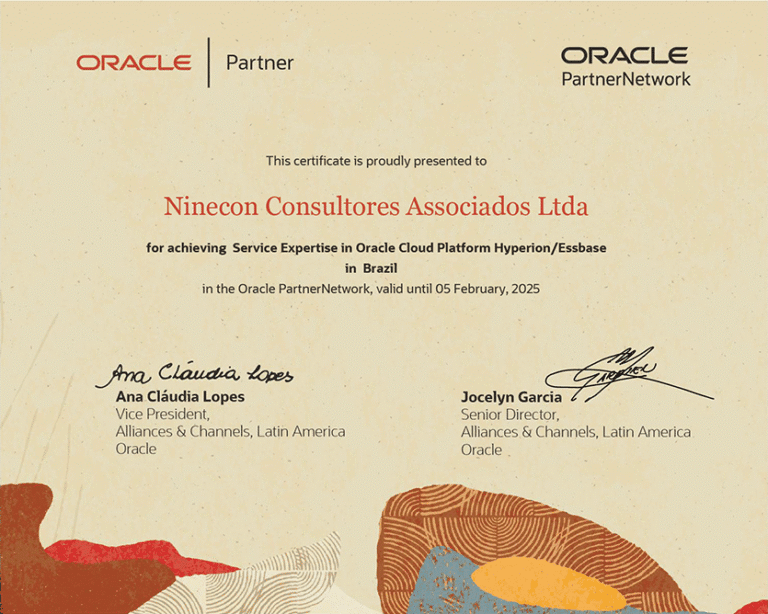Ninecon - Service Expertise Oracle Cloud Platform Hyperion - Essbase - Fev 25