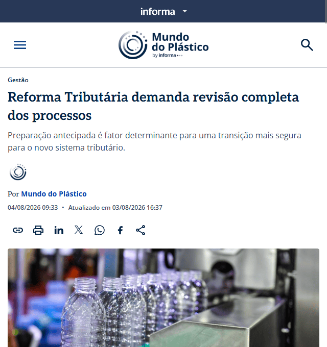 reforma tributaria materia mundo do plastico