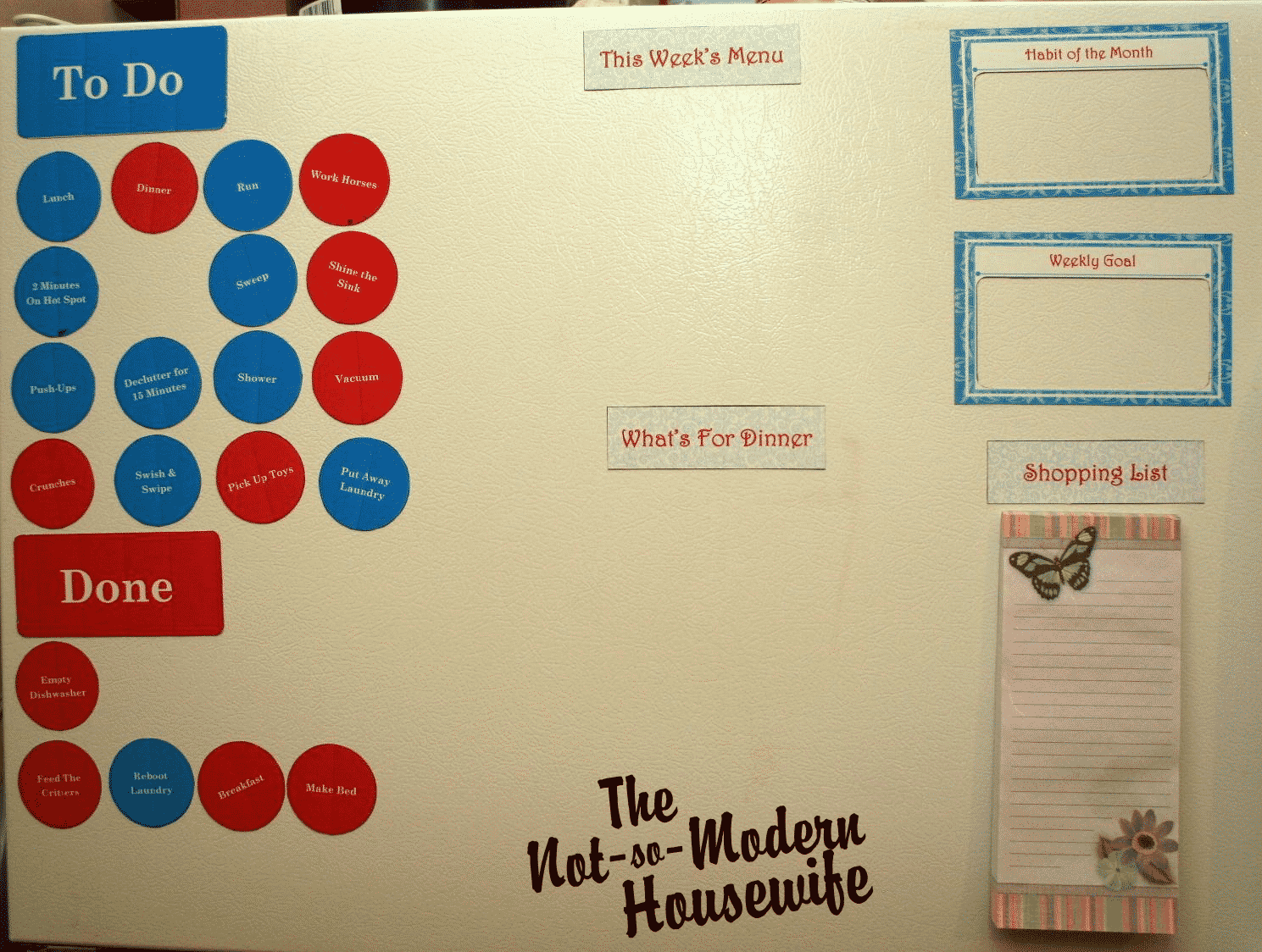 DIY Organizational Fridge Magnets