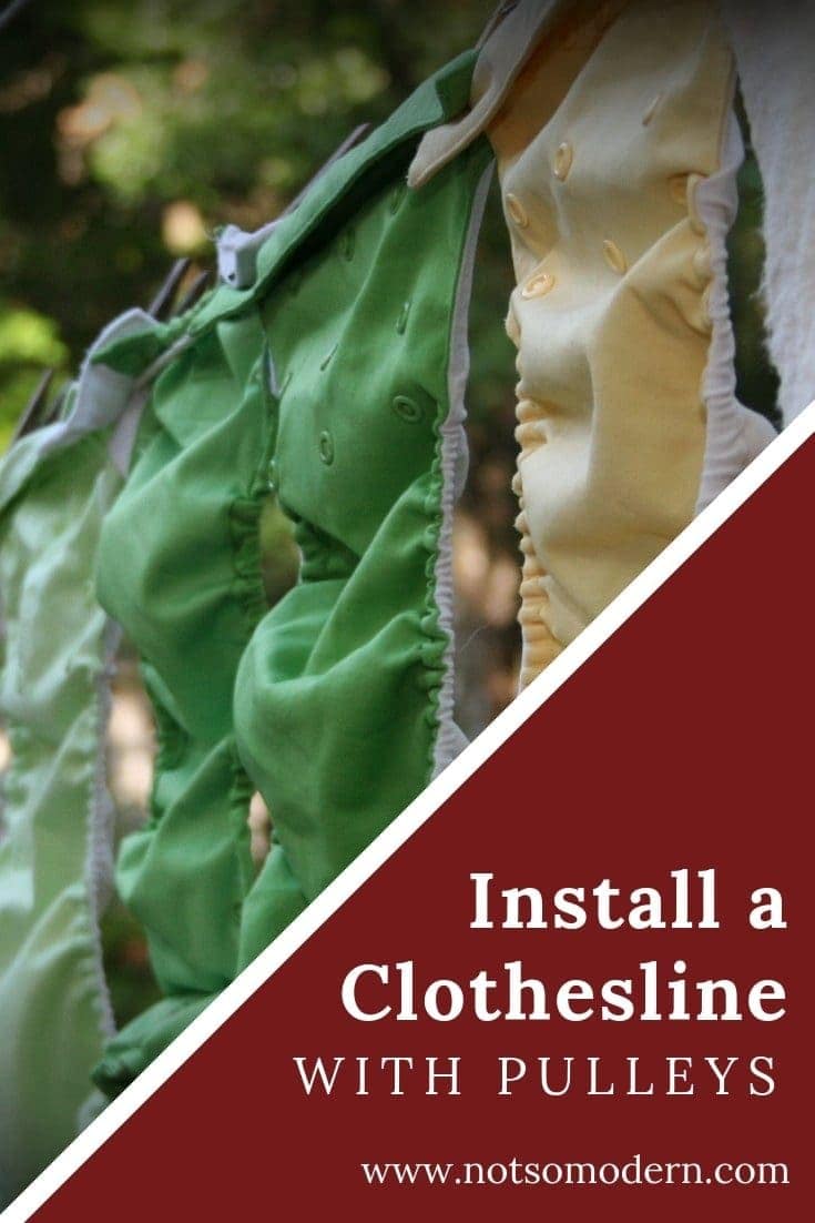 clothesline installation | The Not so Modern Housewife