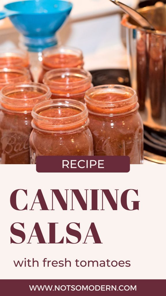Delicious Restaurant Style Homemade Salsa Recipe with 4 Tips for Water Bath Canning | The Not so Modern Housewife canning salsa from fresh tomatoes - homemade salsa recipe