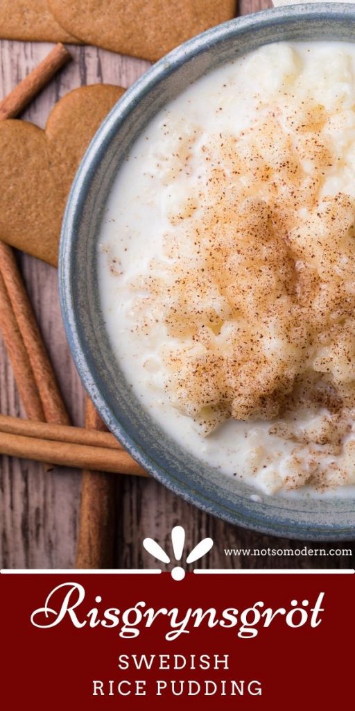 Risgrynsgrot rice pudding or porridge from Sweden