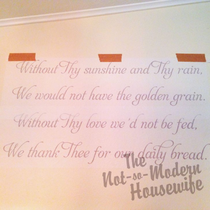 Transform Your Textured Walls with Custom Vinyl Lettering: A Step-by-Step Guide! | The Not so Modern Housewife Use painters tape to hang wall art in place