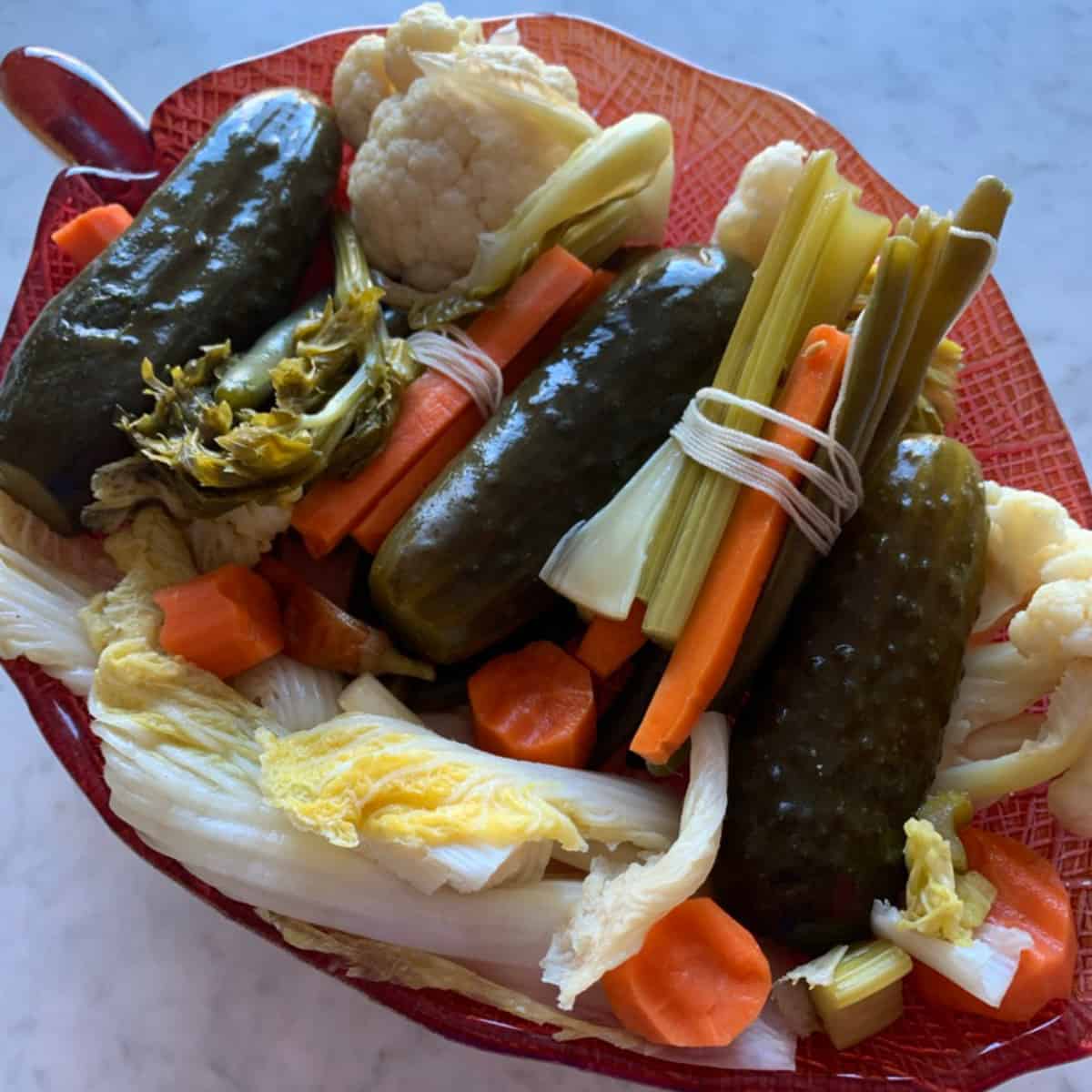 Armenian pickled vegetables.