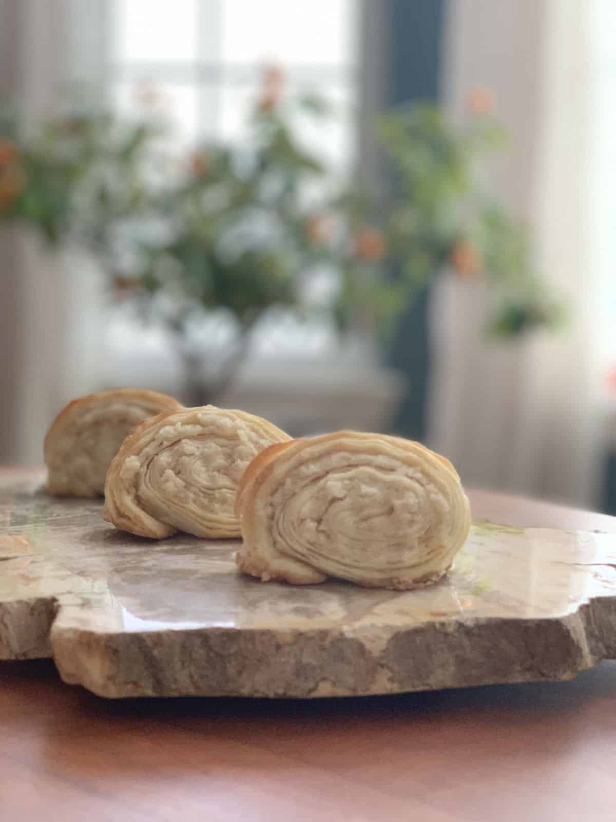 Gata on a marble board.