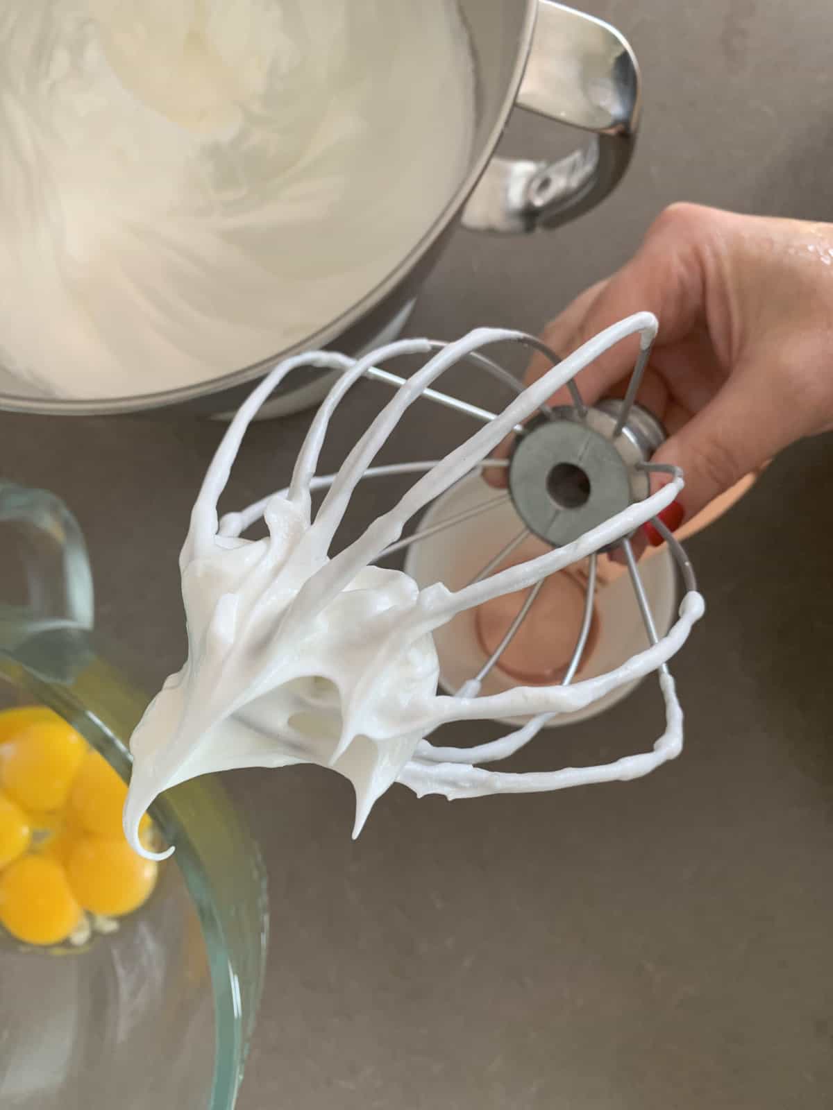 Whipped meringue.