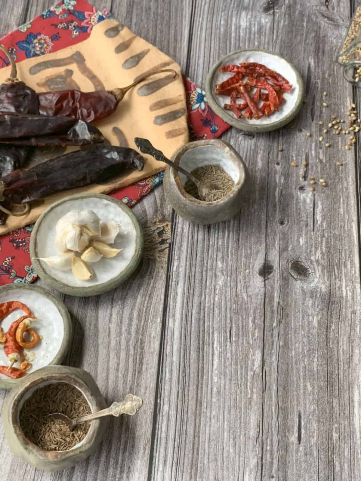 Homemade harissa spices.