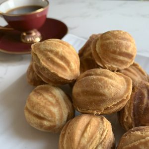 Oreshki with a coffee.