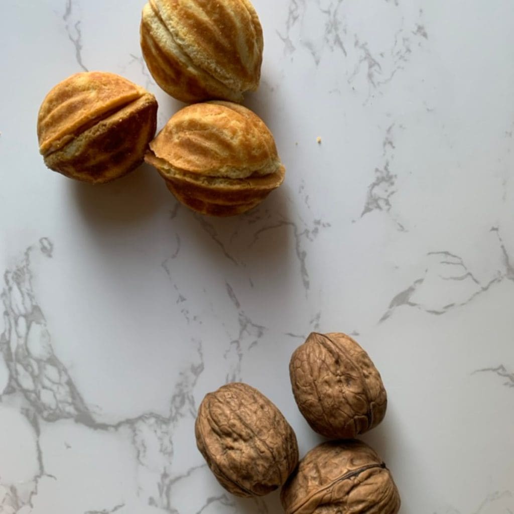 Real walnut and walnut cookie.