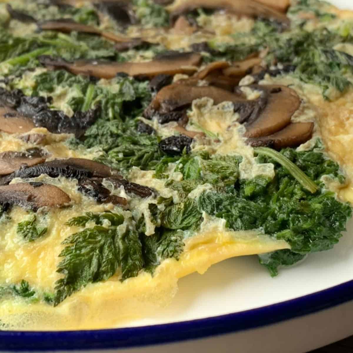 Shuhsan - wild chervil omelette.