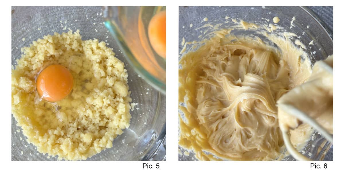 Making the pate a choux dough step-by-step.
