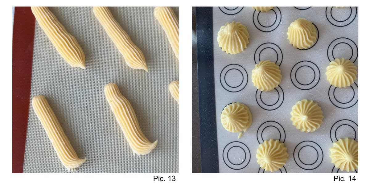 Piping the the pate a choux step-by-step.