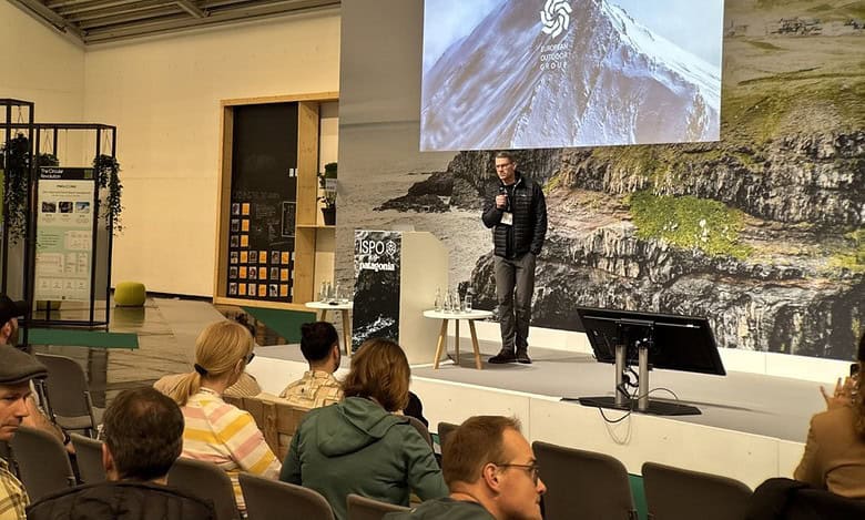 EOG managing director Scott Nelson introduces updates on association projects during ISPO 2024