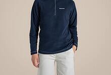 Women's Miska VI Half Zip Fleece in blue navy, perfect for outdoor activities.