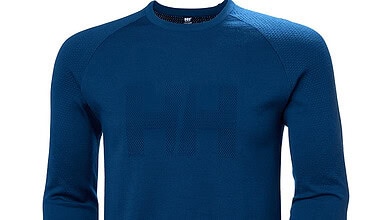 A blue long sleeved shirt AI-generated content may be incorrect.
