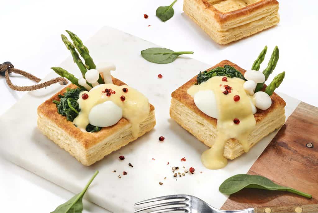 48 Bouchees Feuilletees Carrees Neutre Quatro 8Cm