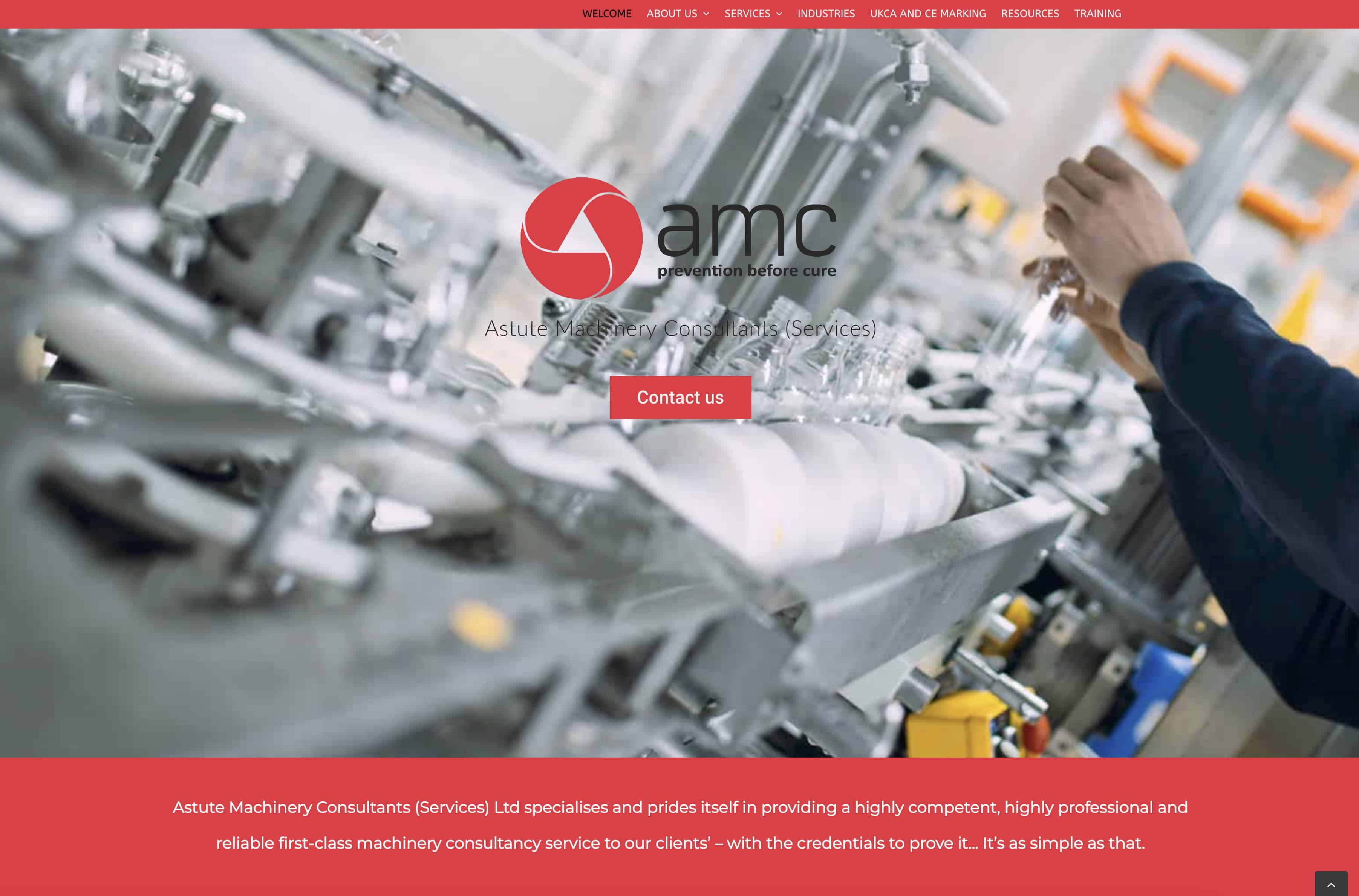 Astute Machinery Consultants WordPress website