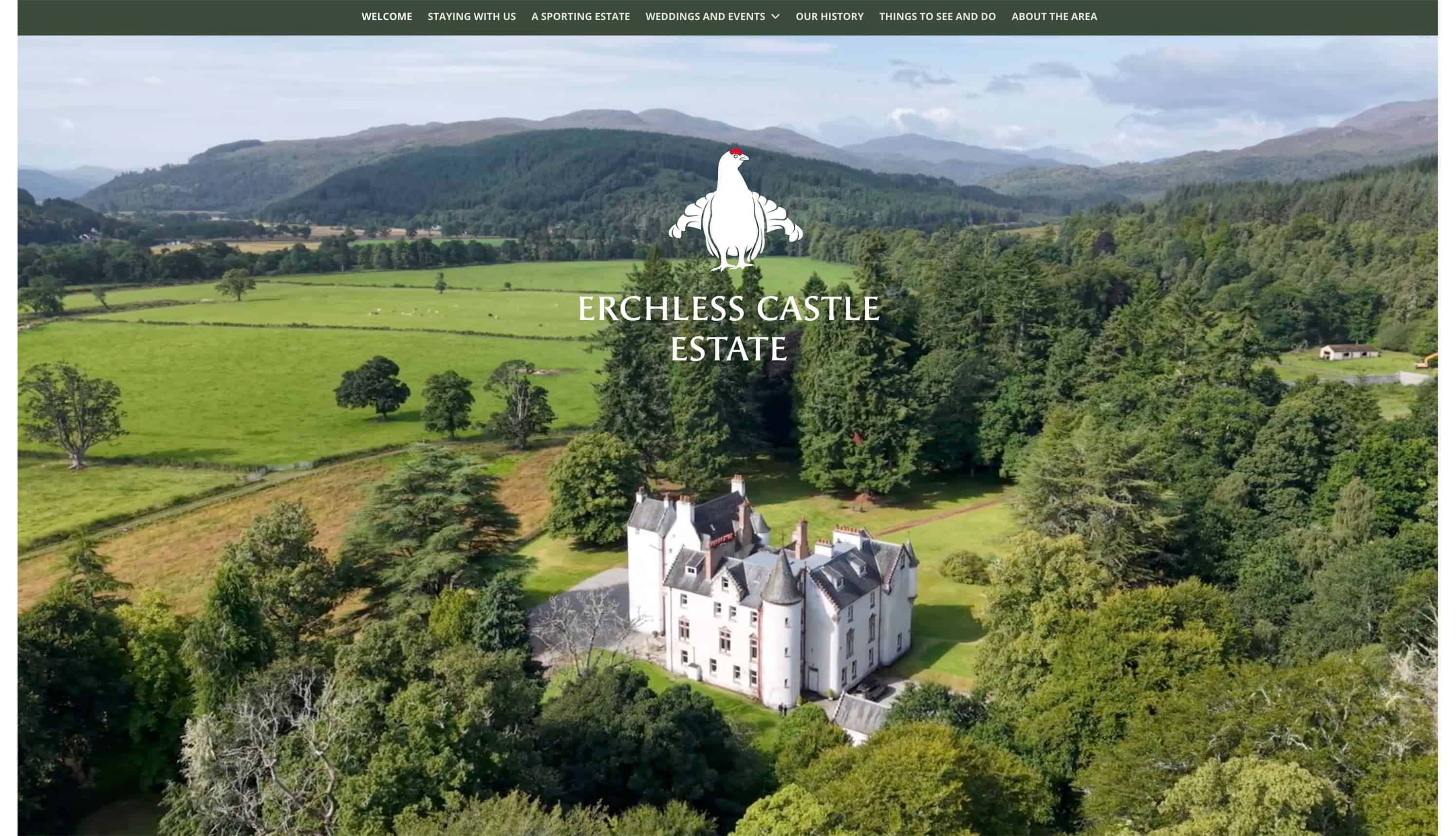 Erchless Castle Estate WordPress website