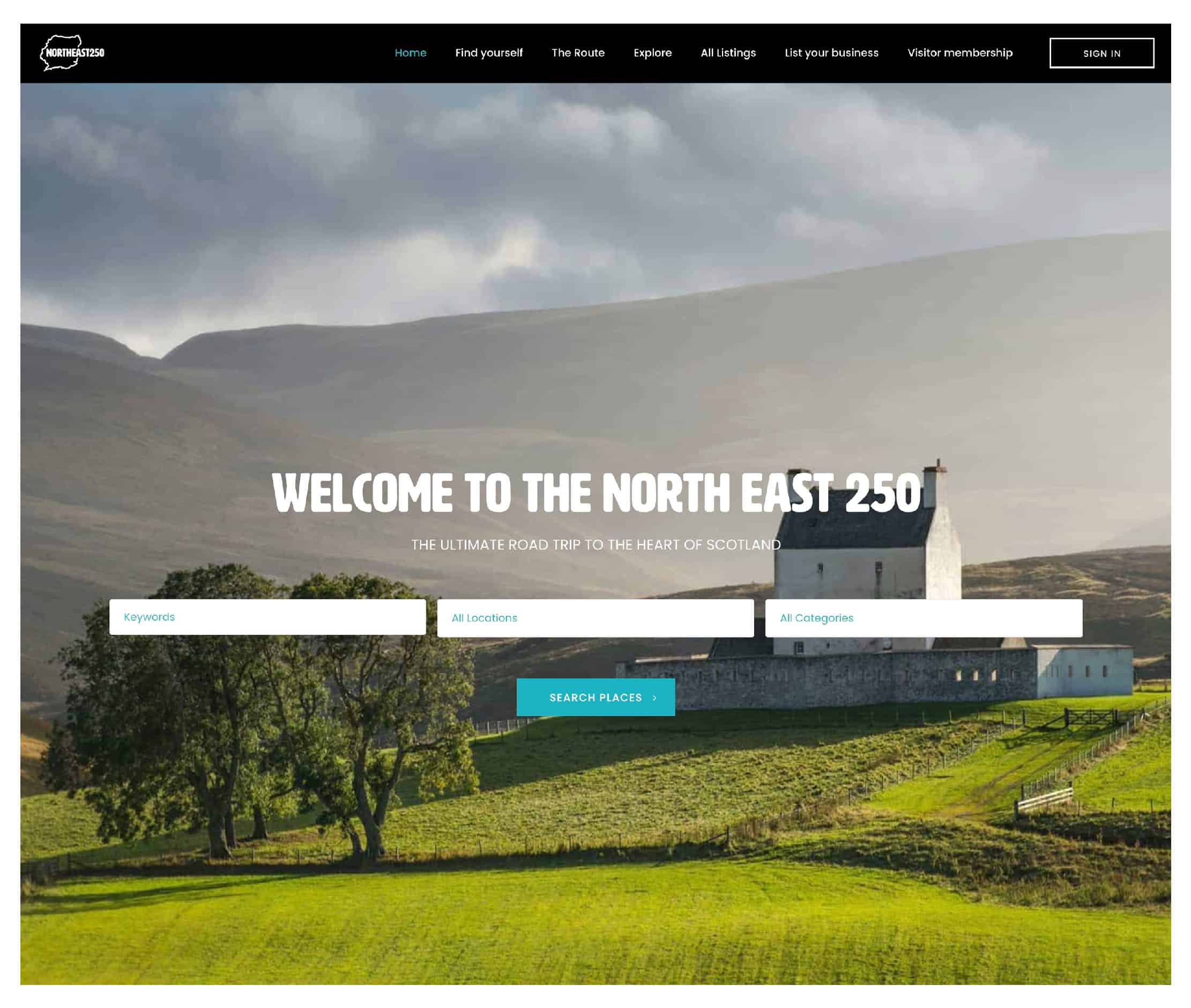 The North East 250 WordPress website
