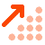Purpose Managed Services Schedule a Consult Orange dots stacked with an upwards arrow on the side icon