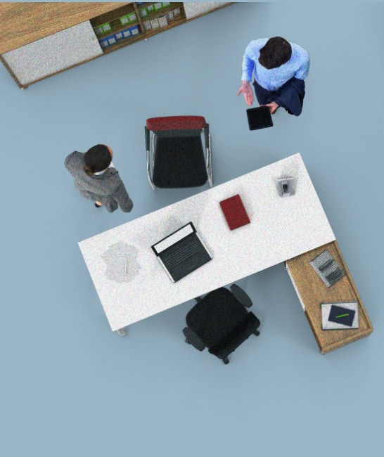 Purpose Solutions Internal Investigations Two people discussing internal investigations