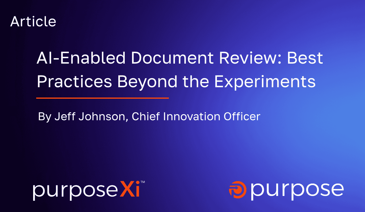 AI-Enabled Document Review: Best Practices