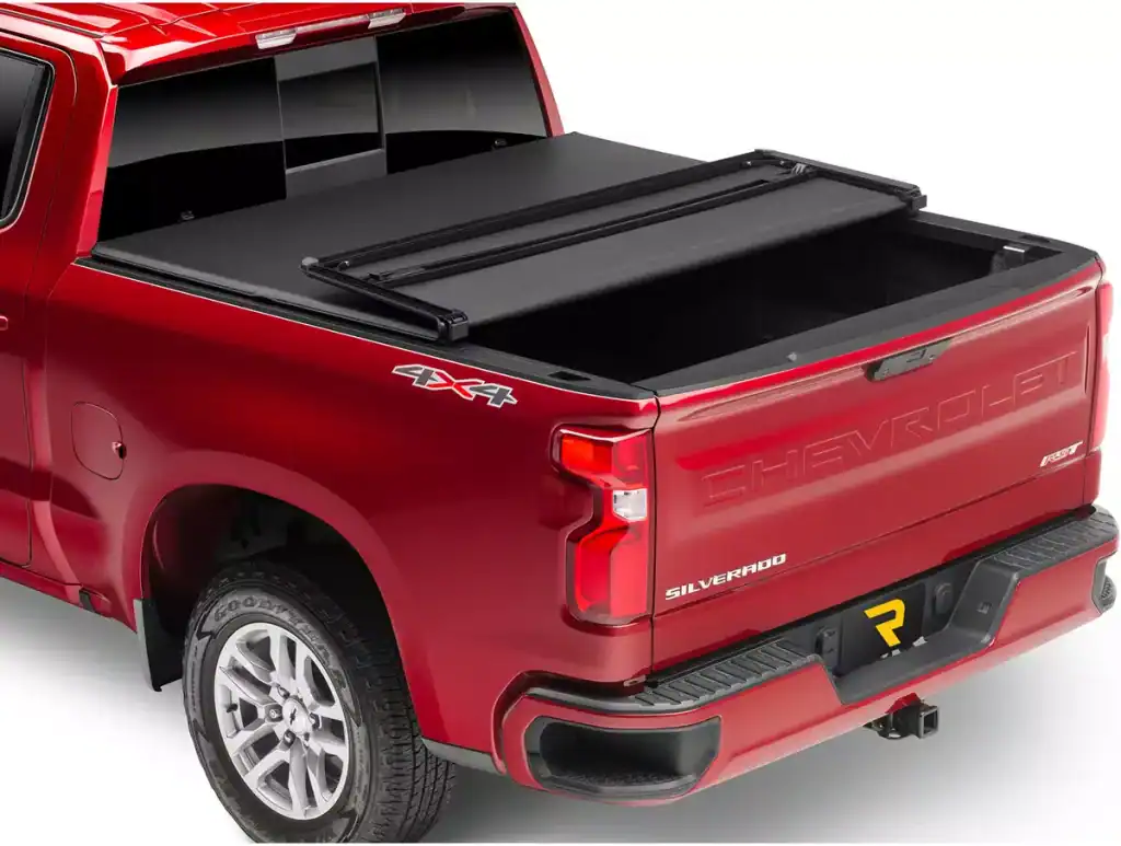 Extang Trifecta 2.0 bed cover on Red Chevy Silverado.